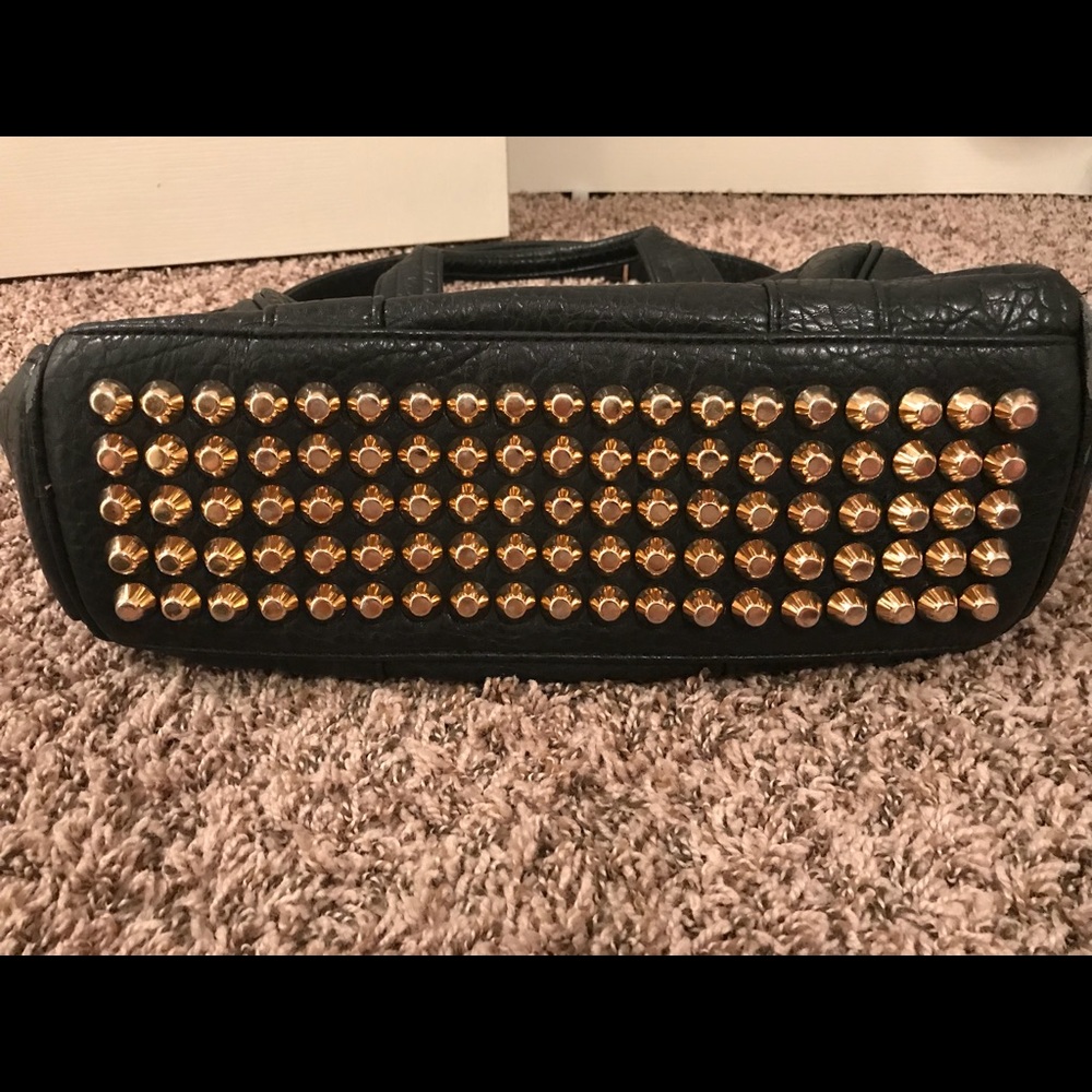 Black studded purse